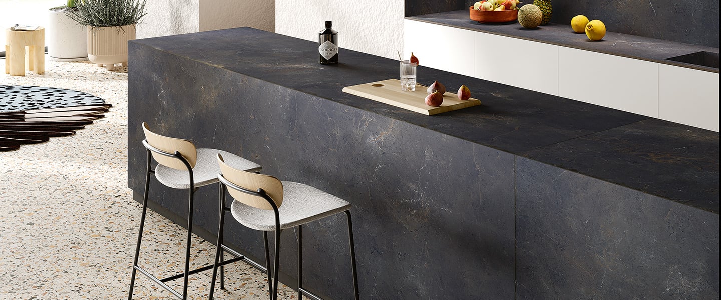 Kitchen countertops Effect Stone black diamond