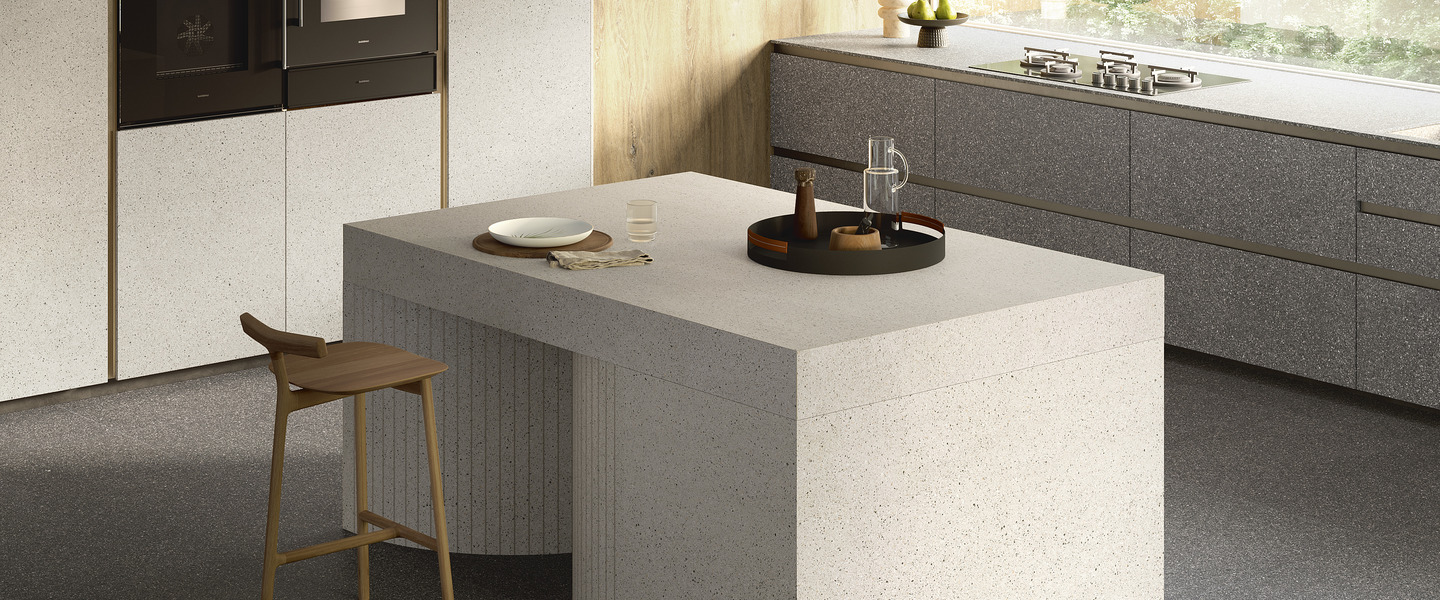Kitchen countertops Effect Granit seminato nero