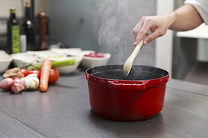 daube on porcelain countertop