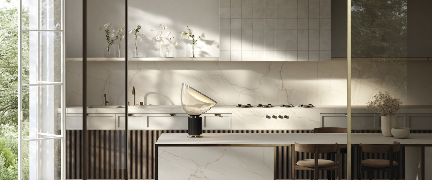 Kitchen countertops Effect Marble crema avorio