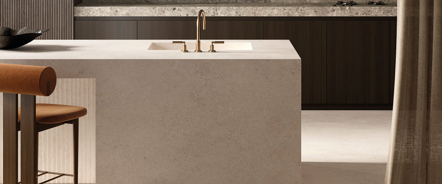 Kitchen countertops Effect Stone crema neve
