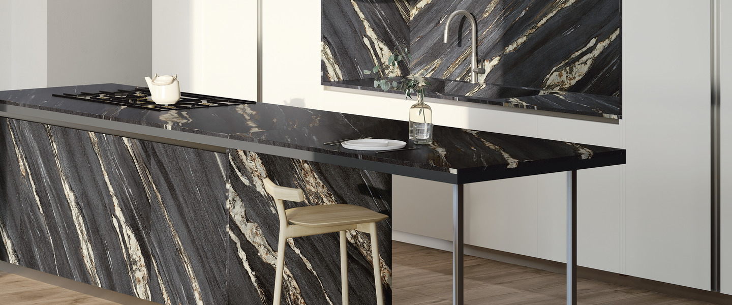 Kitchen countertops Effect Marble kuroca 4d