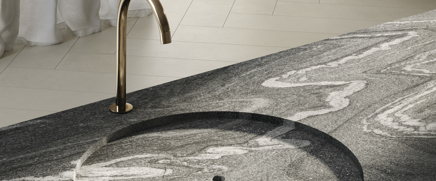 Kitchen countertops Effect Marble silver wave 4d